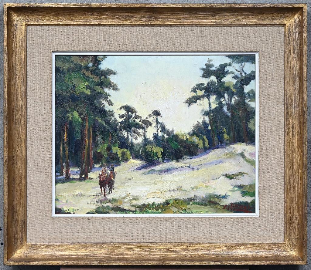 Joseph Tilleux  1896 - 1978  Bos met Ruiters, Verzenden