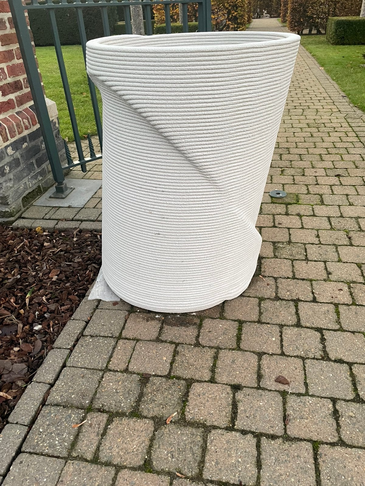 Betonprint vaas, Tuin en Terras, Ophalen, Zo goed als nieuw, Beton