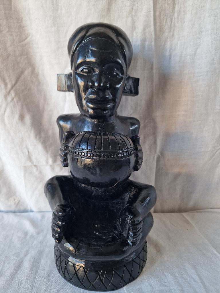 Statue africaine en ébène, Antiquités & Art, Enlèvement ou Envoi, Statue, Religion