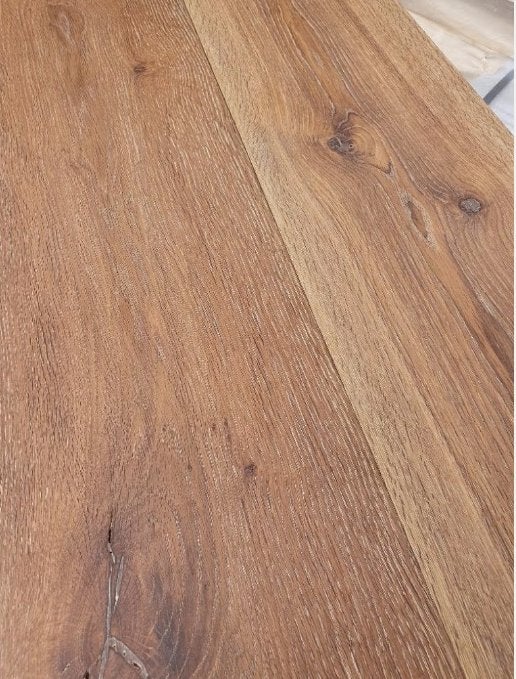 RESTPARTIJ 126,7 M2 EIKEN MULTITOP 24 CM BREED EXTRA DIK GER, Tuin en Terras, Terrasdelen en Vlonders, Ophalen, Hout