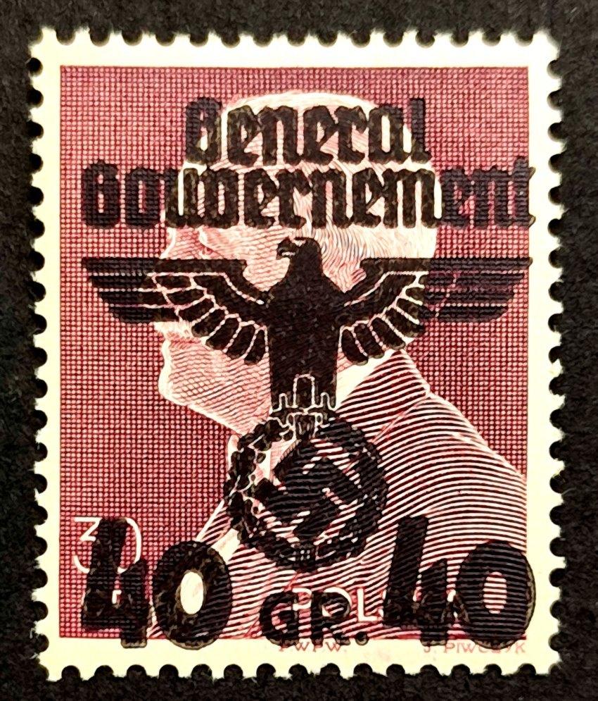 Generalgouvernement opdrukzegel Polen 1940, Ophalen of Verzenden, Overige periodes