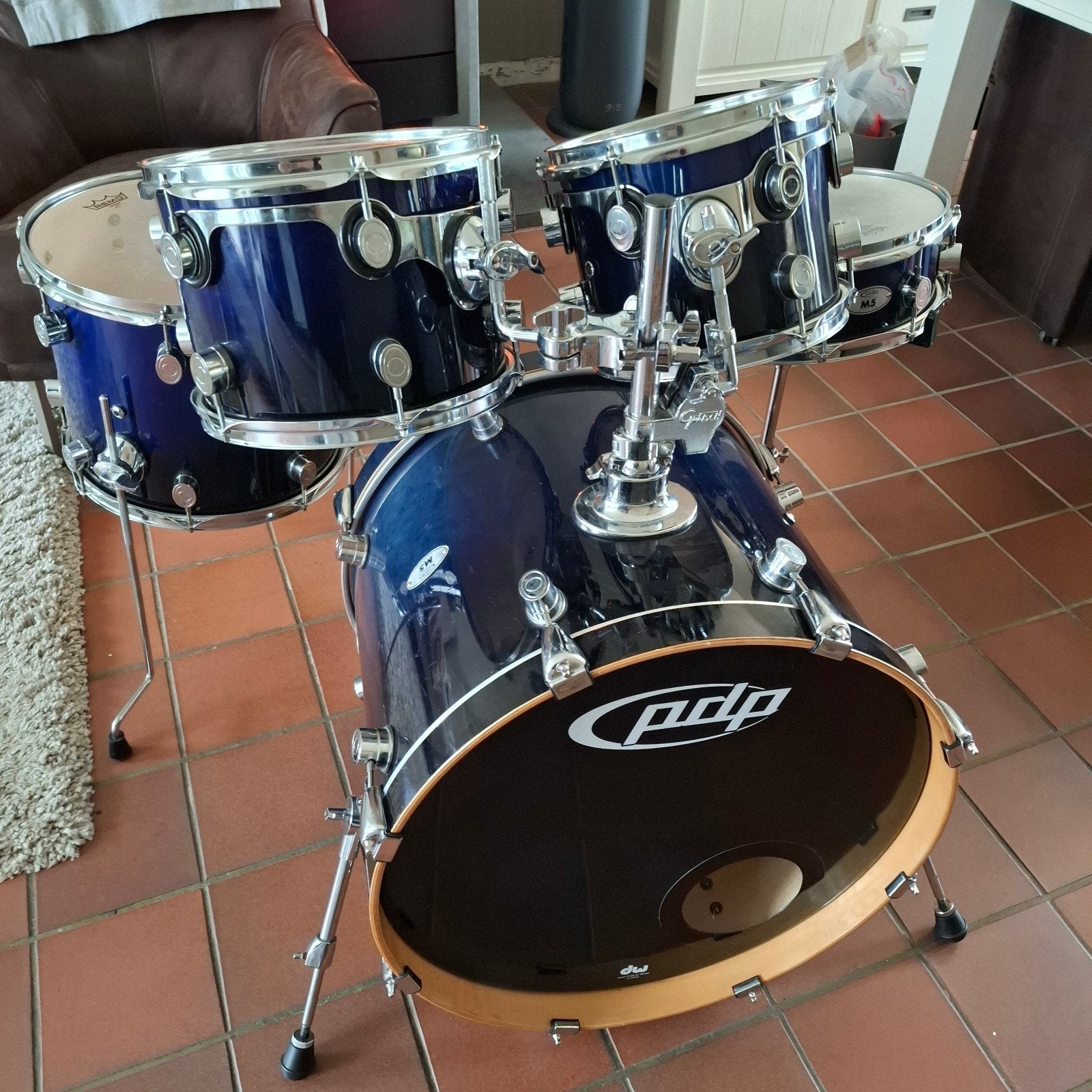 Kit de batterie complet en érable DW PDP M5 d'occasion mais, Enlèvement, Utilisé, Batterie ou Percussions