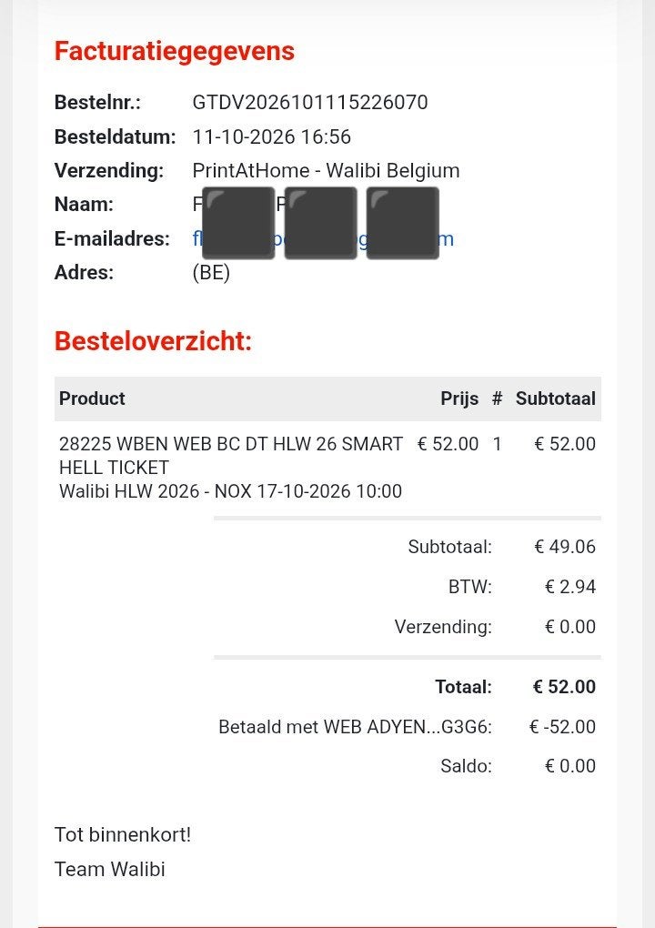 Halloween à Walibi Belgium, Tickets & Billets, Une personne, Forfait, Ticket ou Carte d'accès
