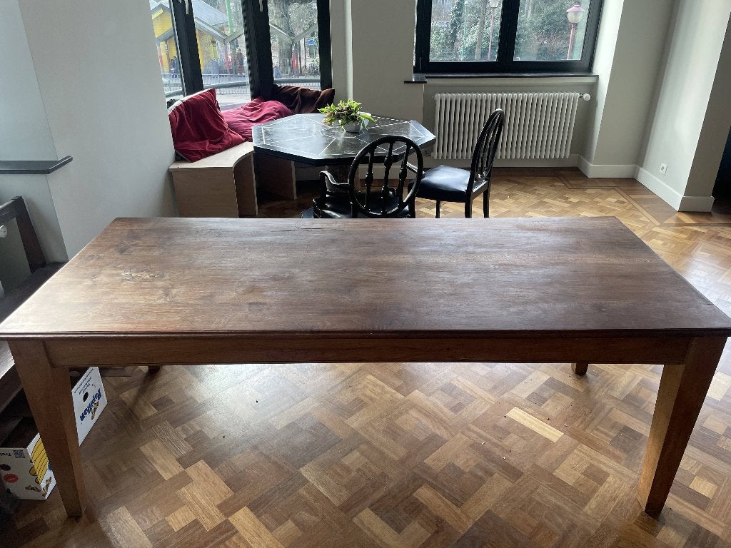 Antieke eiken kloostertafel / monnikentafel 8-10 personen, Antiek en Kunst, Ophalen