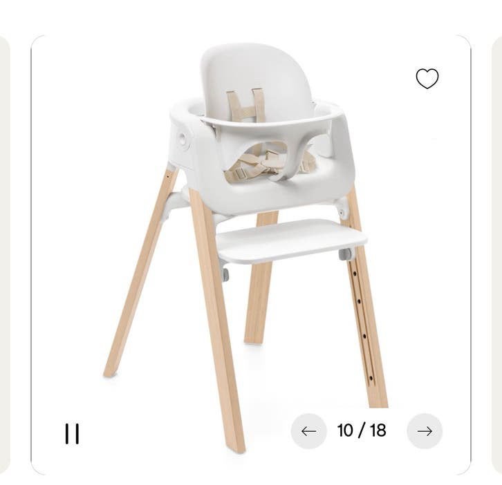 Meegroeistoel Stokke steps 2 st, Ophalen, Gebruikt, Meegroeistoel, Gordel(s)