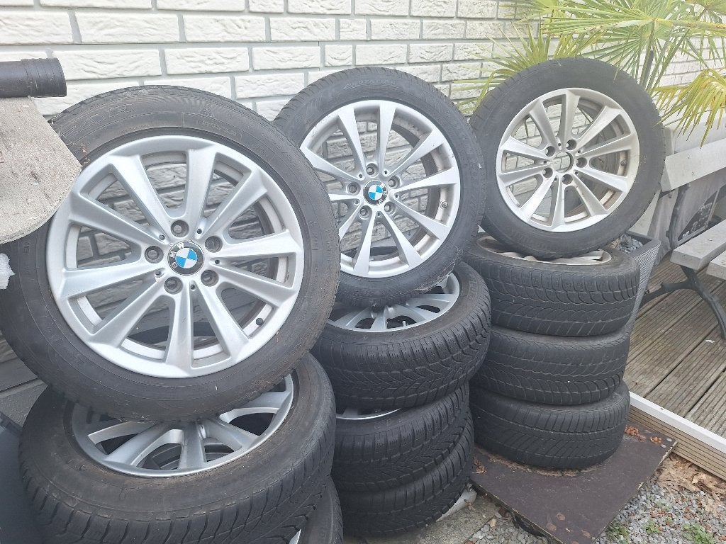 3 jeux de jantes BMW avec pneus, Enlèvement, Utilisé, Pneu(s)