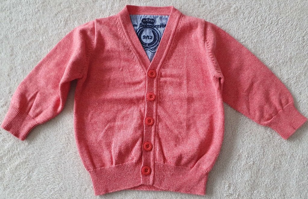 Gilet rouge orangé - Taille 9-12 mois - Buissonnière - NEUF, Kinderen en Baby's, Babykleding | Maat 74, Ophalen, Buissonière, Truitje of Vestje