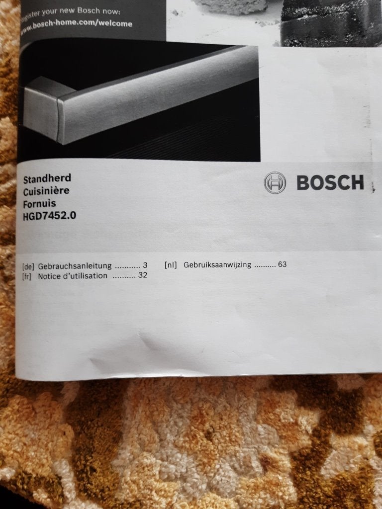 Cuisinière à gaz Bosch, Enlèvement, Comme neuf, À Poser, Gaz