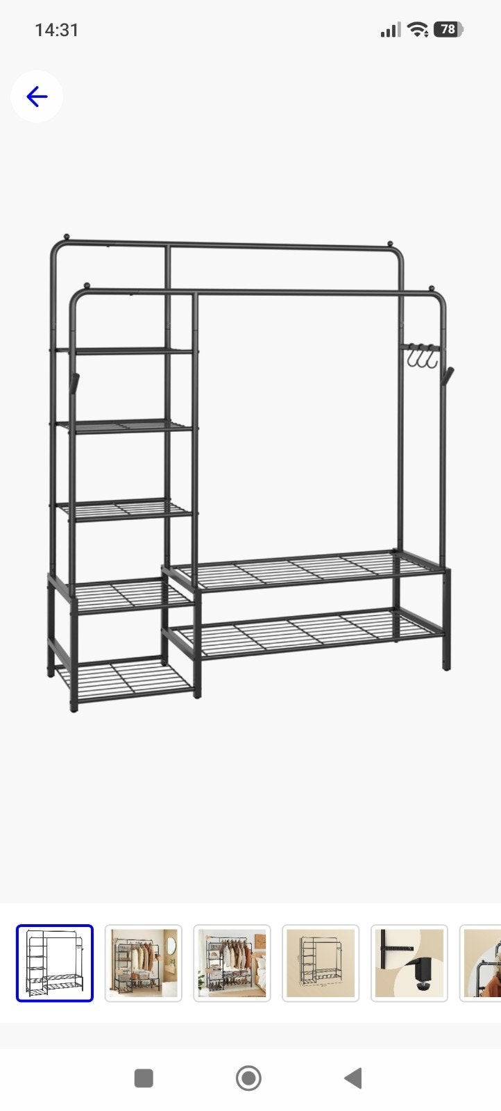 2x songmics kledingrek metaal, Vêtements | Femmes, Portants à vêtements, Enlèvement