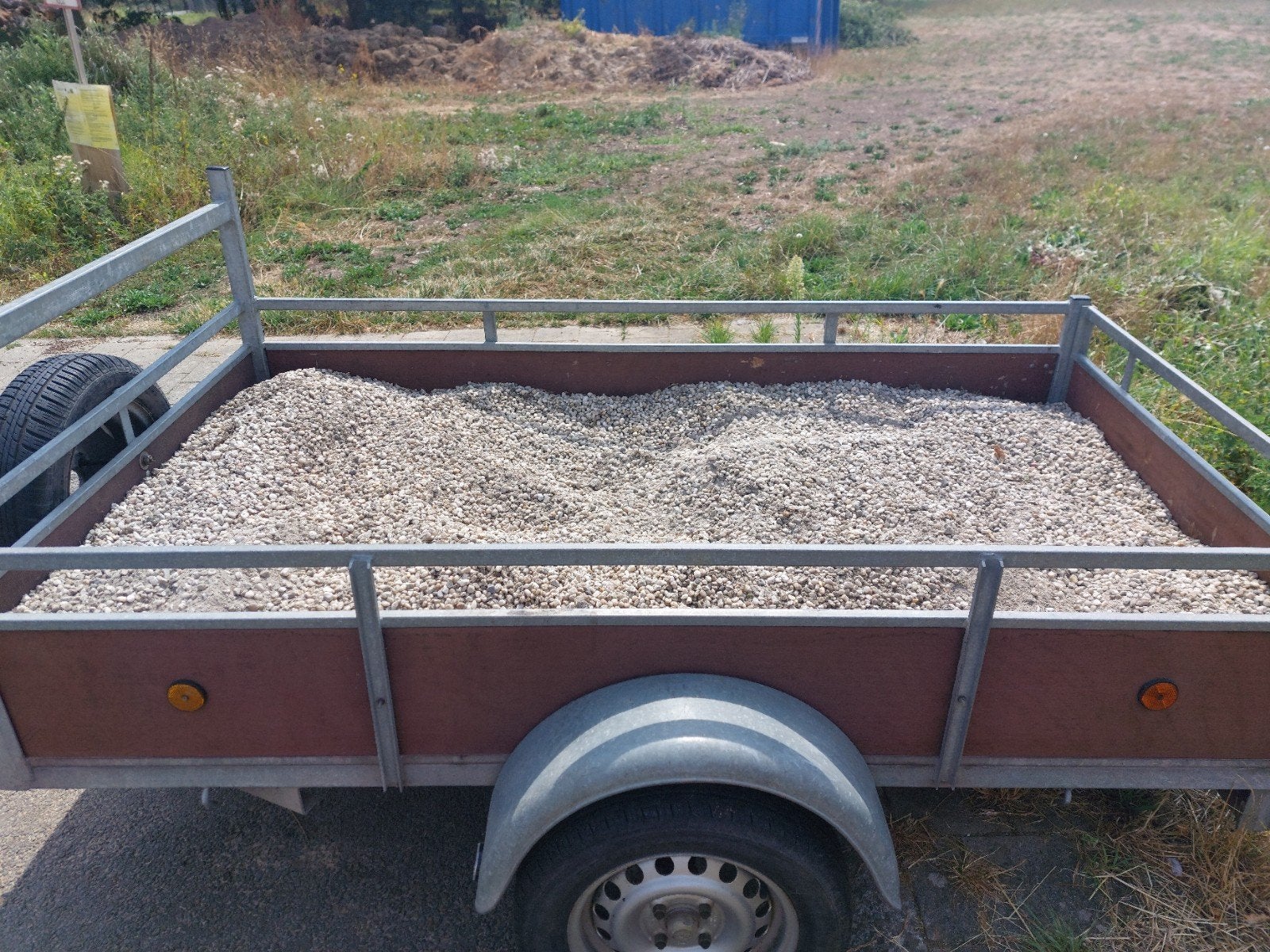 1,5m³ kuub witte kiezelstenen oprit, Tuin en Terras, Ophalen, Gebruikt, Wit, Kei