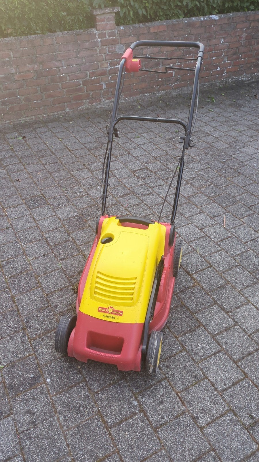 Grasmaaier Wolf Garten elektrisch., Tuin en Terras, Grasmaaiers, Ophalen, Opvangbak, Gebruikt, Elektrische grasmaaier