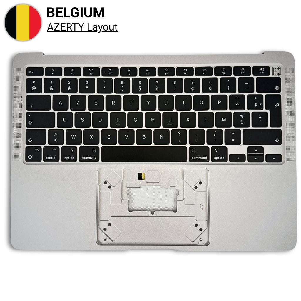 A2337 MacBook Air 13" (2020, M1) Top Case AZERTY BE Argent, Enlèvement ou Envoi, ZeliT, Azerty, Sans fil