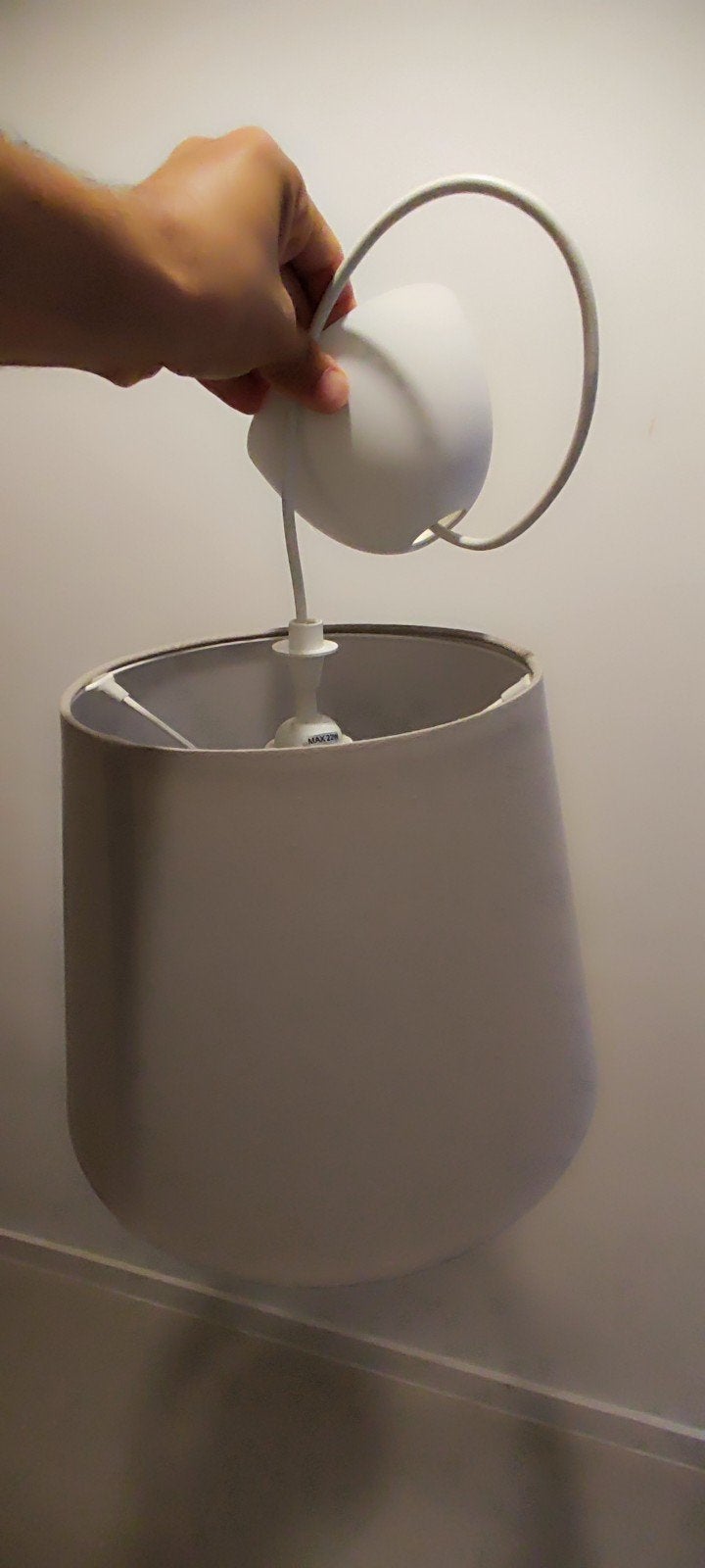 Lampe suspension grise, Maison & Meubles, Lampes | Abat-jour, Enlèvement, Suspension