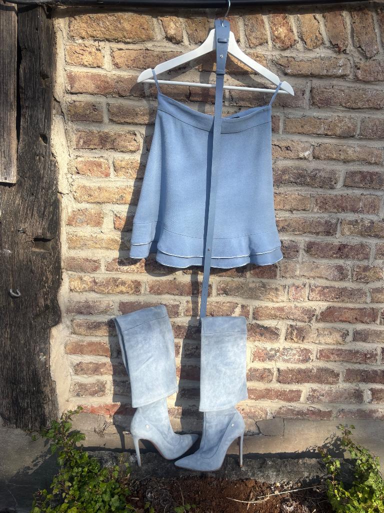 Elisabetta Franchi, Blauw, Ophalen of Verzenden, Knielengte, Maat 34 (XS) of kleiner