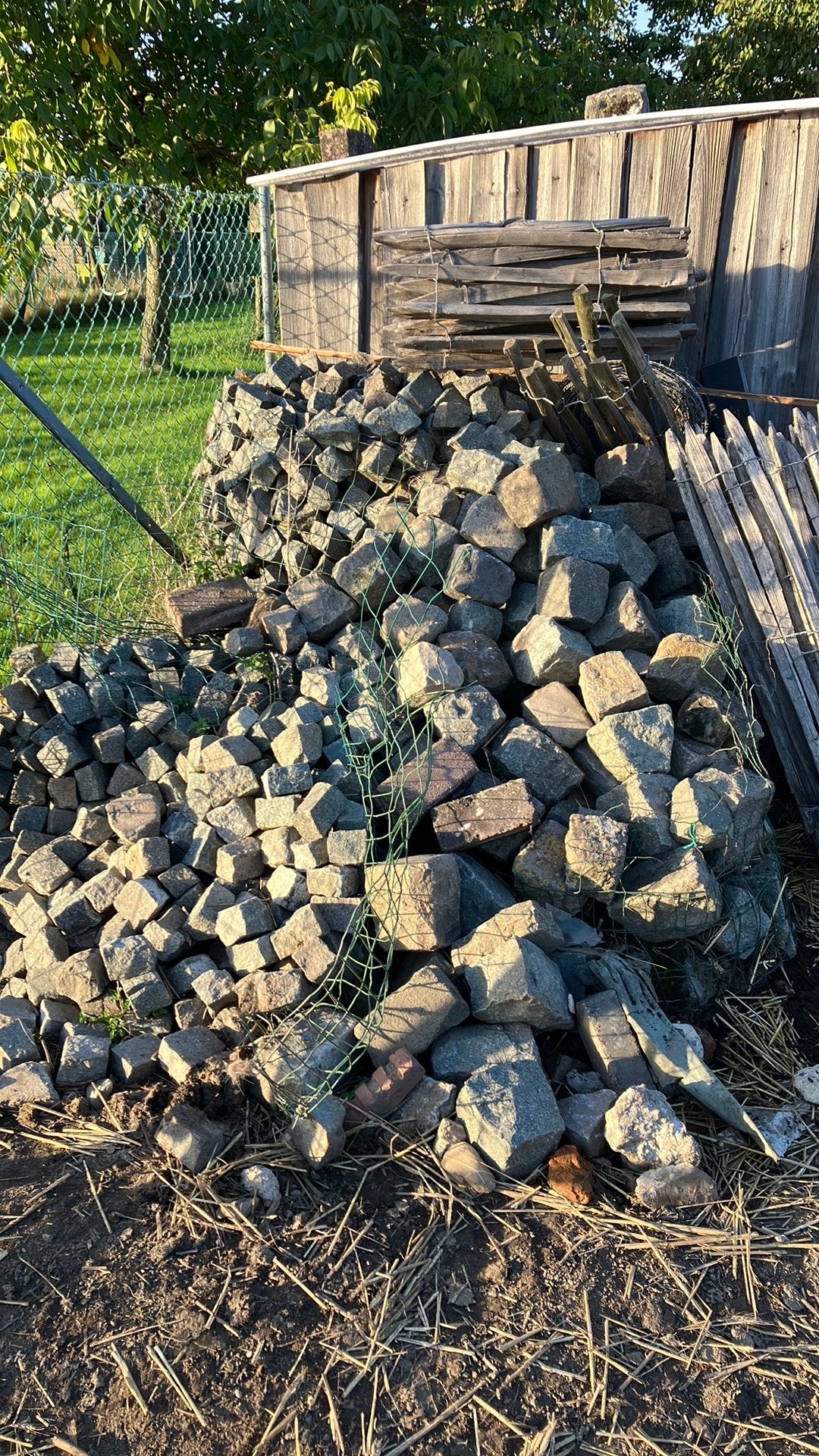 Kasseien porfier allerlei (gratis), Jardin & Terrasse, Enlèvement, Utilisé