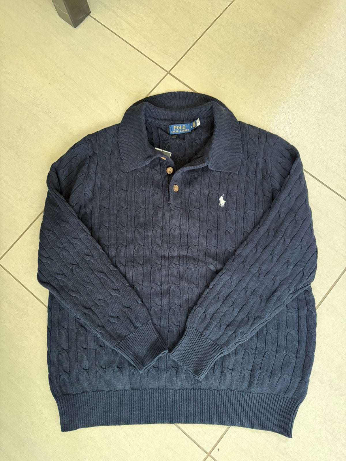 Ralph lauren lange mouwen polo maat L, Kleding | Heren, Ophalen of Verzenden, Nieuw, Maat 52/54 (L), Blauw