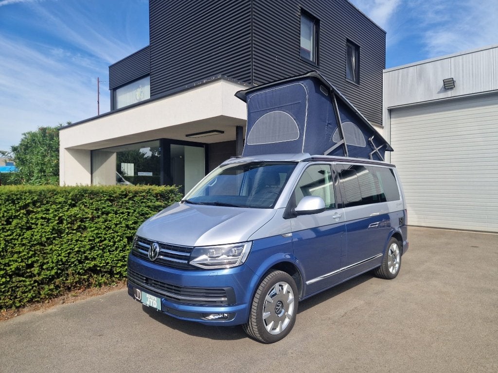 Vw California 150Pk DSG 2020 65.000Km Ocean Bi-color, Siège de train, Jusqu'à 4, Volkswagen, Jusqu'à 5 mètres