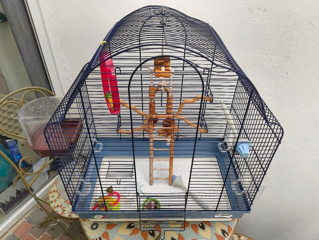vogelkooi en accessoires, Ophalen, Gebruikt, Metaal, Vogelkooi
