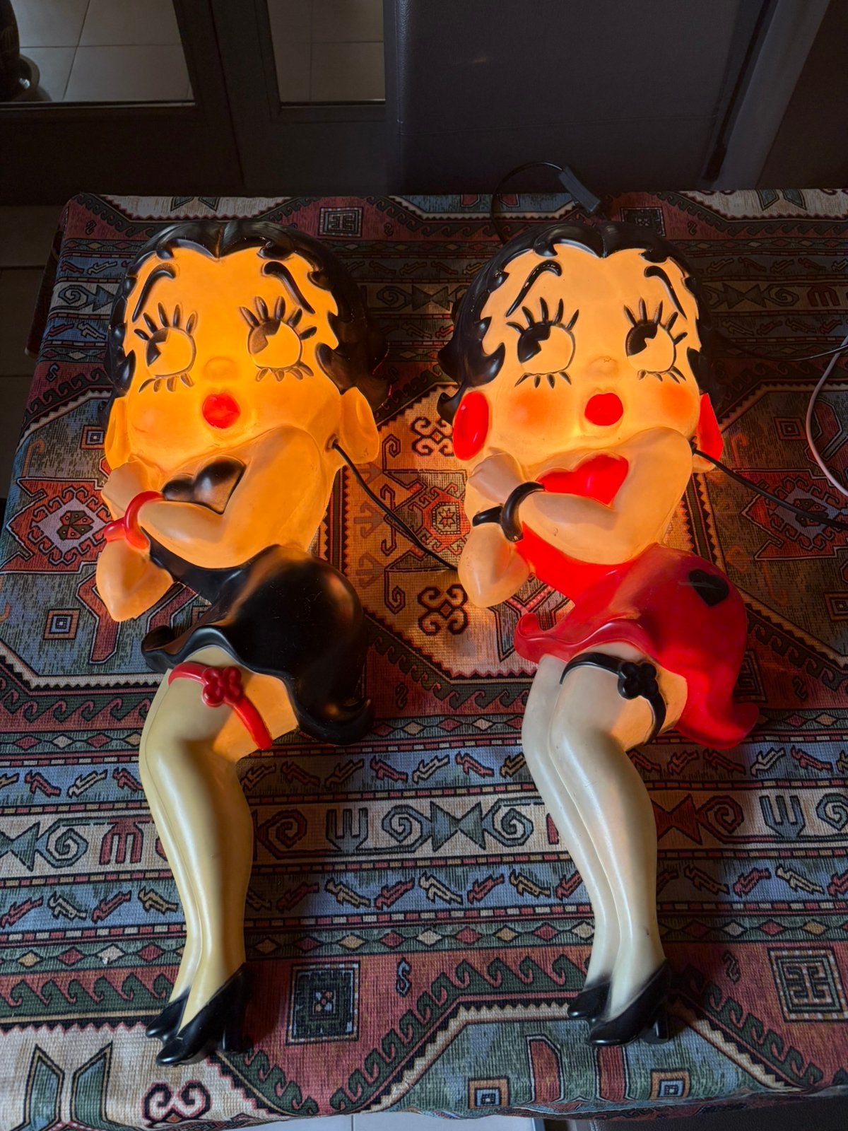 2 vintage Betty Boop wandlampen, Antiek en Kunst, Ophalen