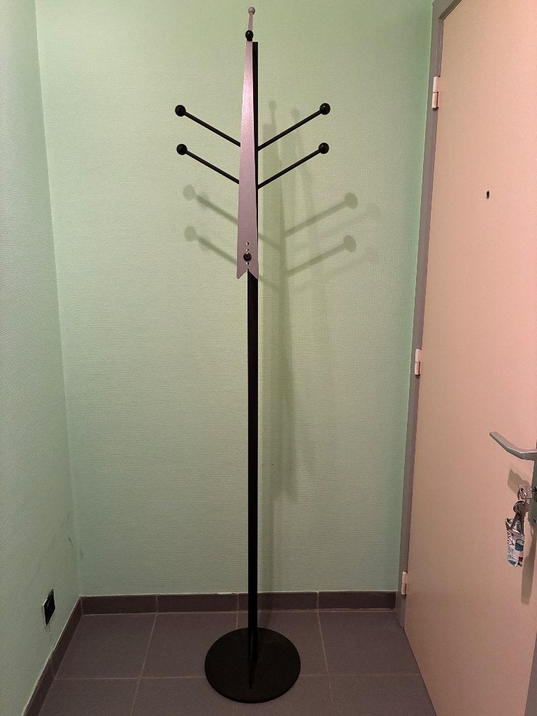 Porte-manteau en métal noir, Enlèvement, Utilisé, 200 cm ou plus, Métal