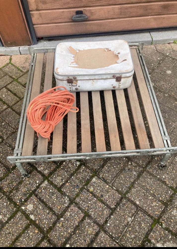 Zeldzaam houten Oldskool bagage rek, Ophalen, Gebruikt