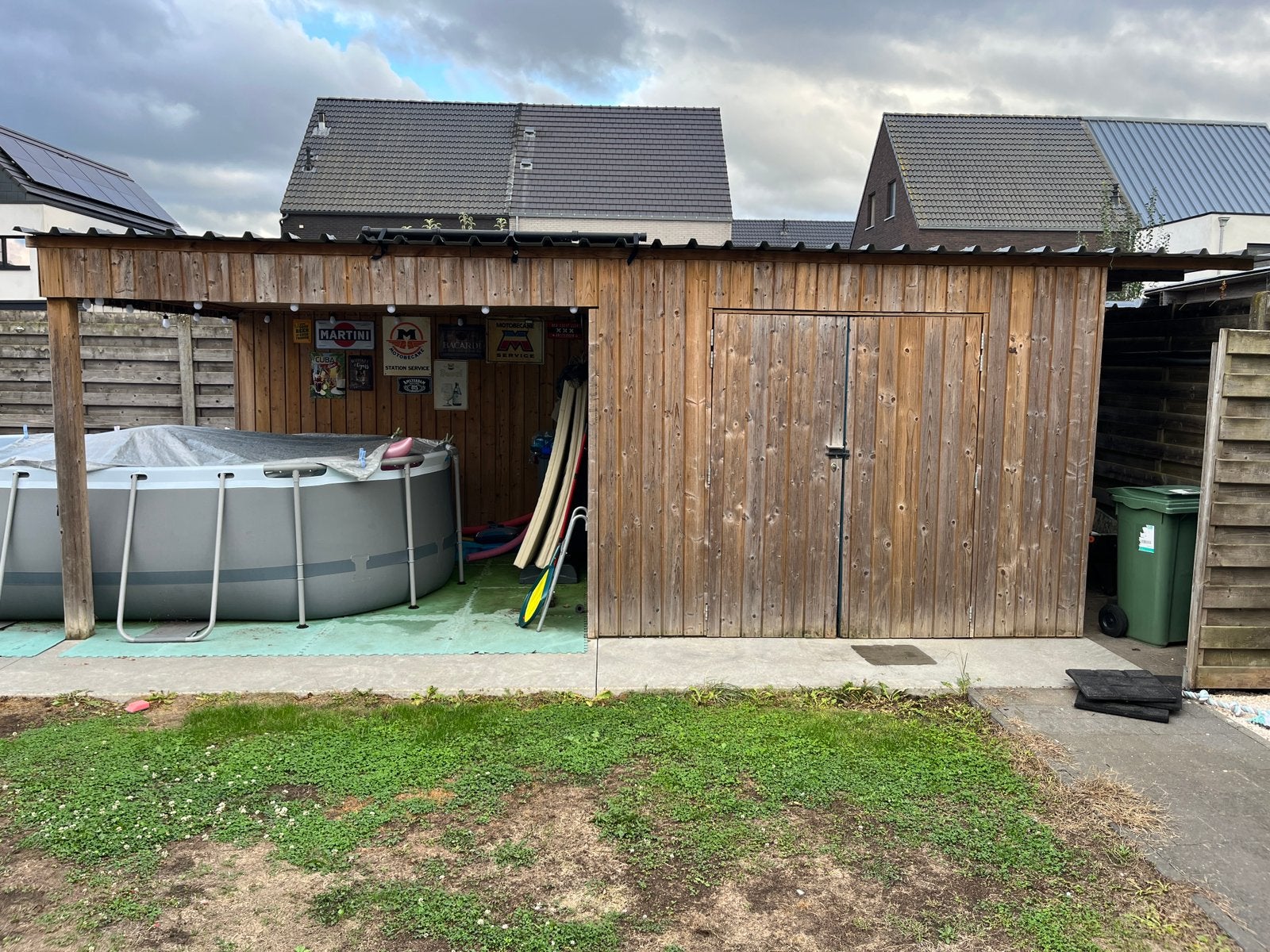 Tuinhuis met overkapping 6x3m, Ophalen, 500 cm of meer, Met overkapping, Hout