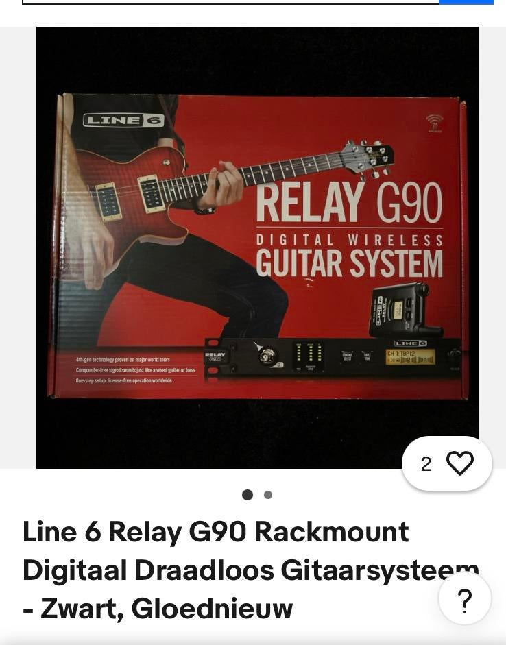 IK ZOEK …Line  6 Relay G90 draadloos gitaarsysteem, Enlèvement, Comme neuf