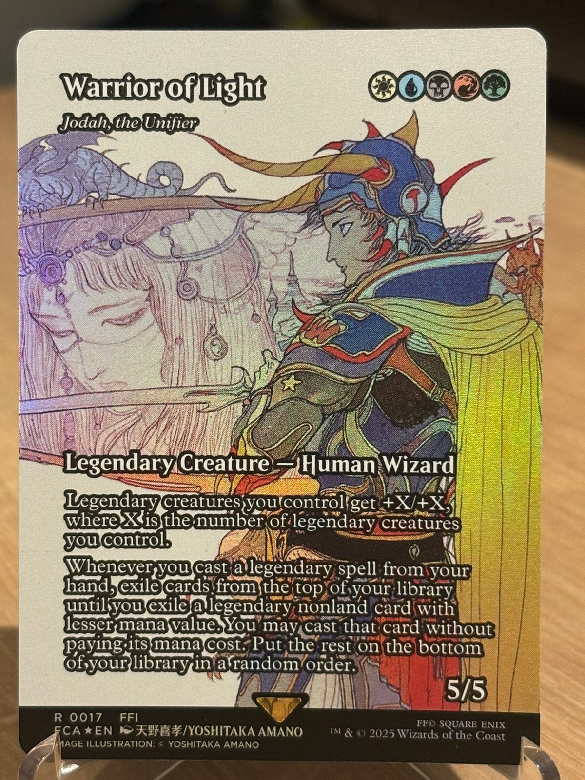 Warrior of light (foil) mtg Final Fantasy FFI, Ophalen, Nieuw, Losse kaart, Foil