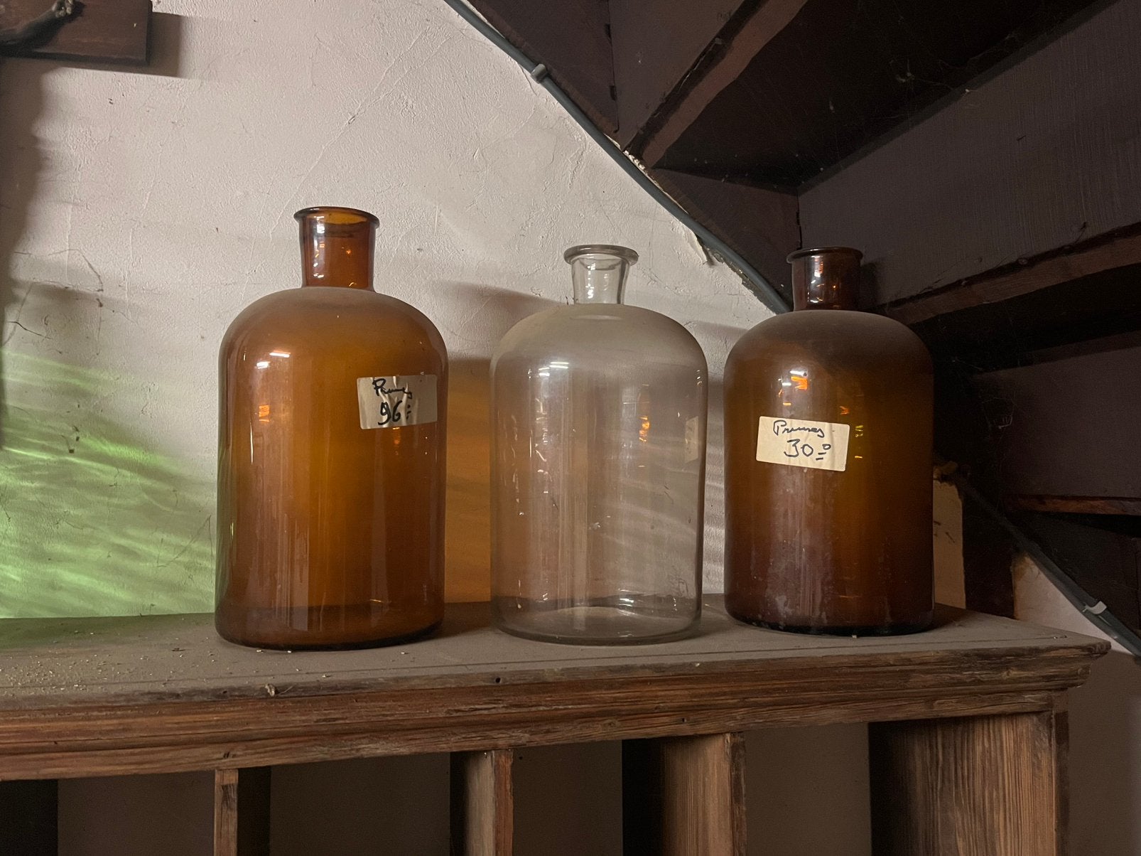Grote vintage apotheker flessen, Ophalen