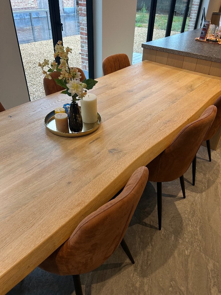 Eettafel, Huis en Inrichting, Tafels | Eettafels, Ophalen, 100 tot 150 cm, 200 cm of meer, Zo goed als nieuw