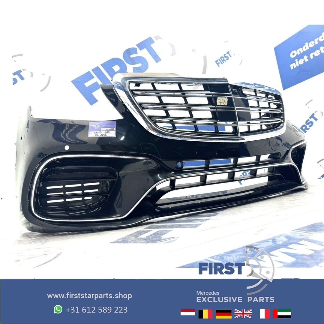 W222 FACELIFT S63 AMG BUMPER ZWART WIT GRIJS COMPLEET Merced, Auto-onderdelen, Gebruikt, -, Voor, Ophalen of Verzenden