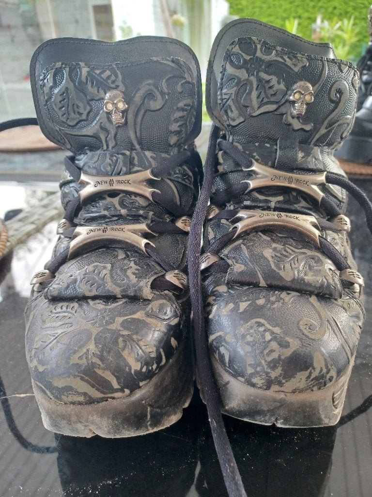 New rock plateauboots 36 zwart, Ophalen, Zwart, Lage of Enkellaarzen, Gedragen