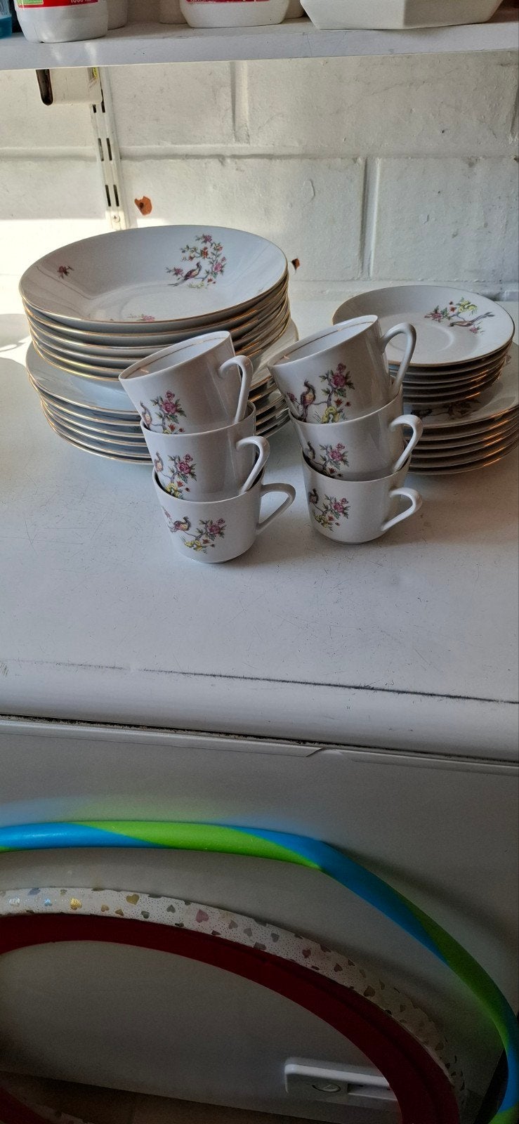 6 delig koffie en eetservies, Ophalen