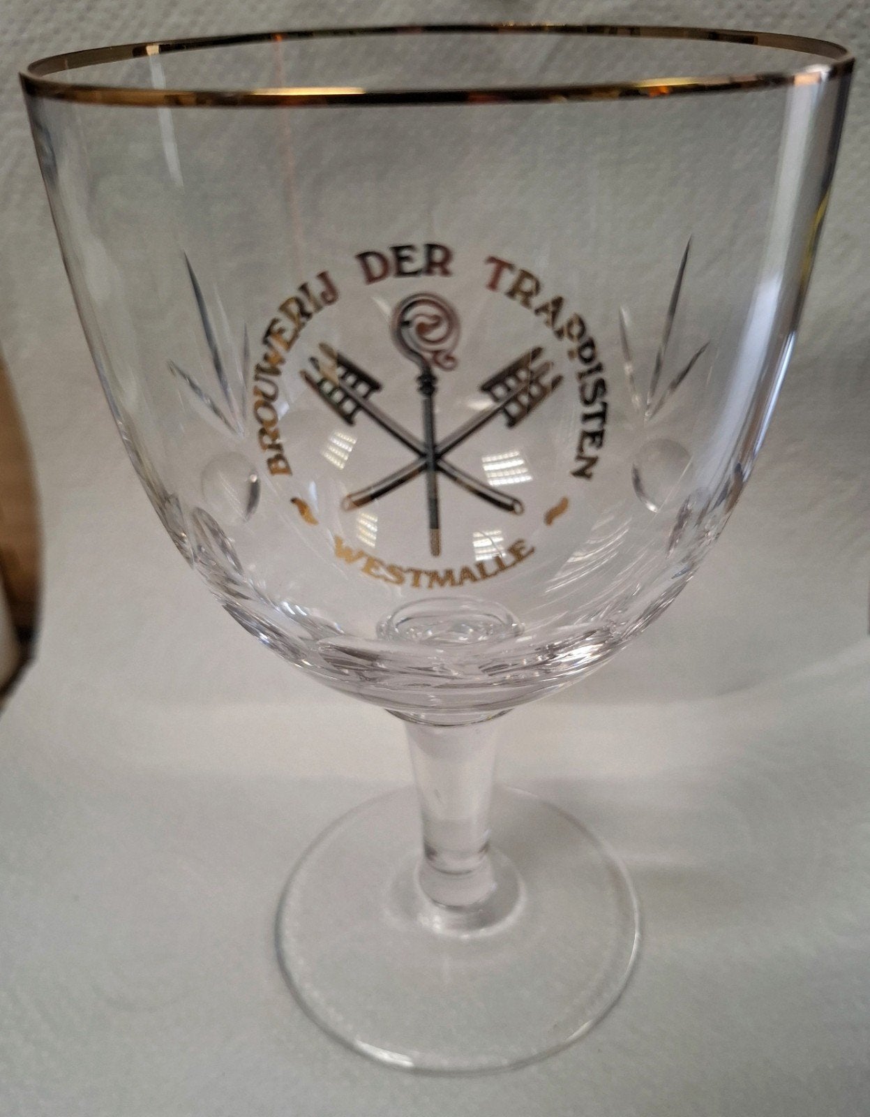vintage bierglas trappiste Westmalle., Verzamelen, Ophalen, Nieuw, Glas of Glazen, Overige merken