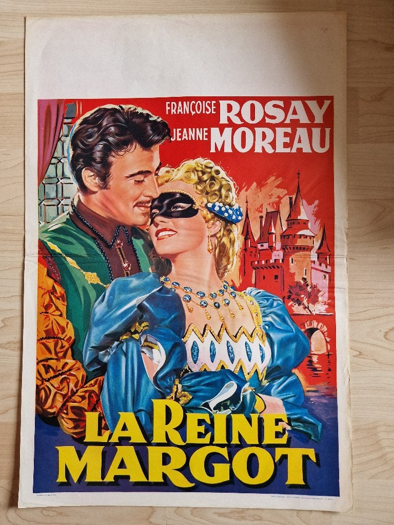 filmaffiche La reine Margot Louis De Funes filmposter, Rechthoekig Staand, Ophalen of Verzenden, Zo goed als nieuw, A1 t/m A3