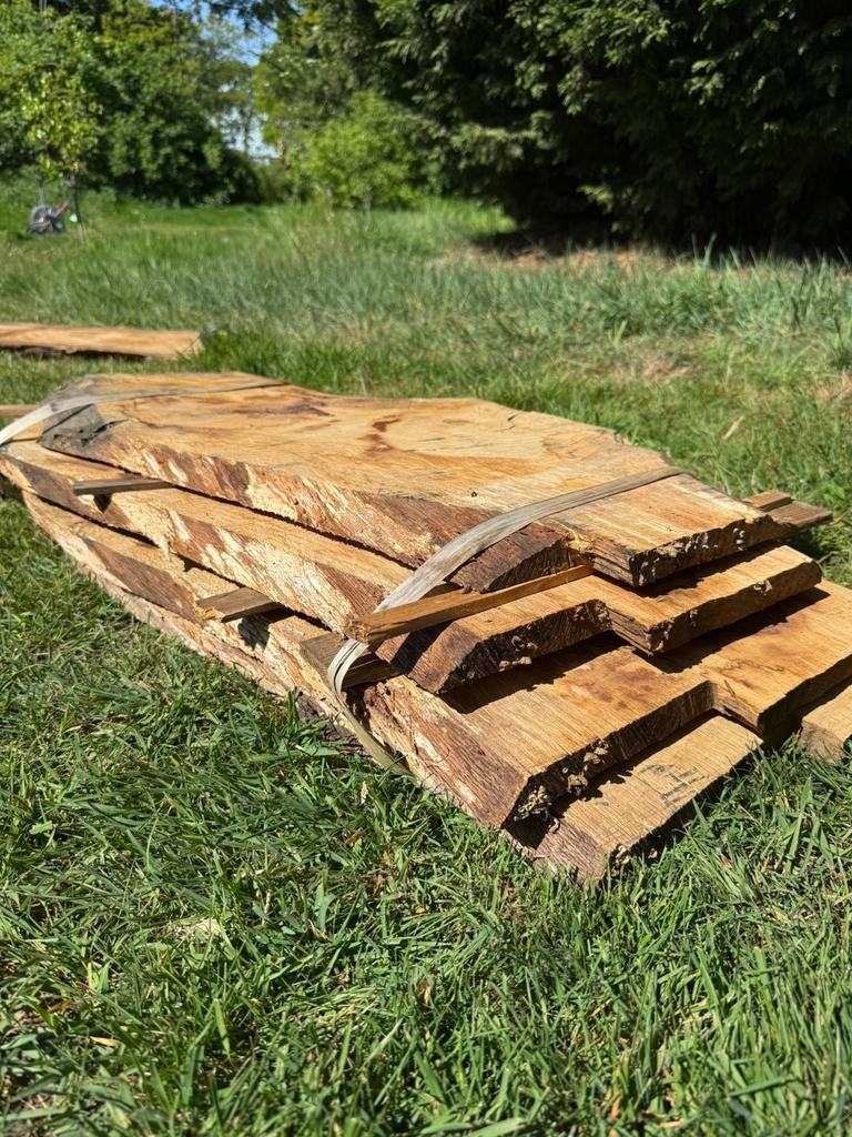 Droog pakketje inlandse eiken planken, Enlèvement, Comme neuf, Chêne