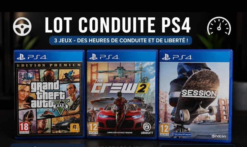 LOT GTA5/Crew2/Session, Consoles de jeu & Jeux vidéo, Jeux | Sony PlayStation 5, Online, Jeu de rôle (Role Playing Game), À partir de 12 ans