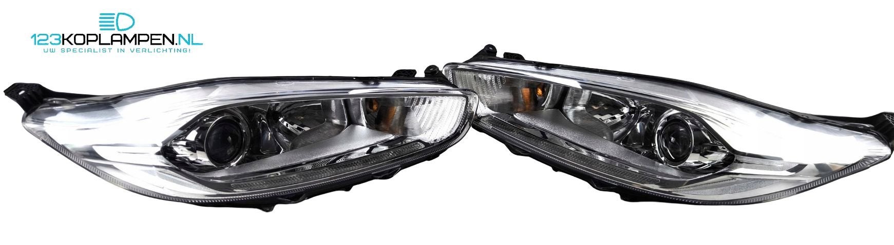 Ford Fiesta MK7 Facelift koplamp koplampen links rechts, Gebruikt, -, -, Ophalen of Verzenden