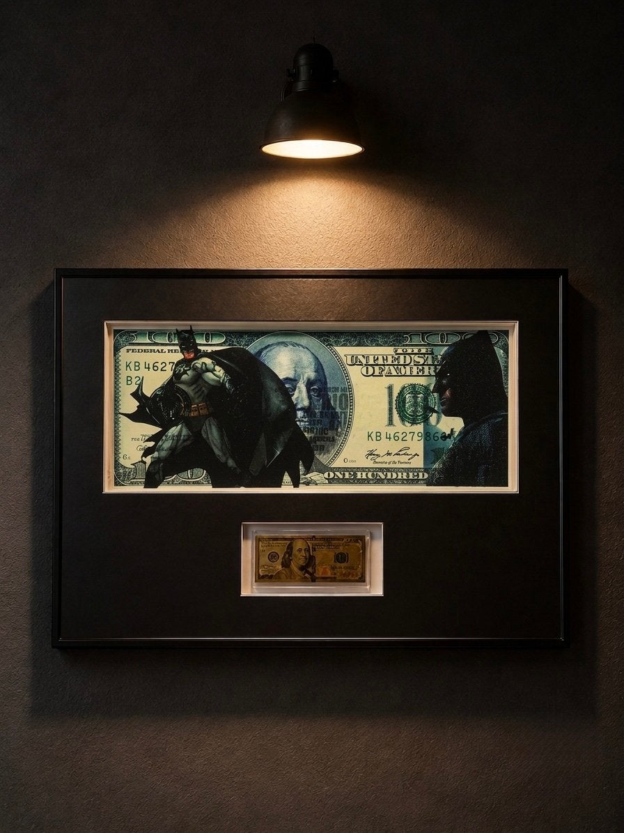 Batman  $100 Bill – Premium Luxury Wall Art, Antiquités & Art, Art | Peinture | Abstraite, Enlèvement ou Envoi