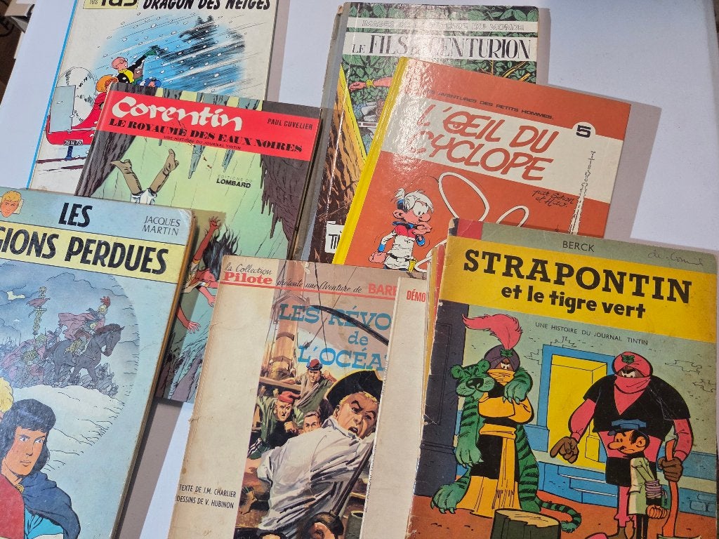 lot van 11 franstalige stripalbums: diverse reeksen, Meerdere stripboeken, Ophalen of Verzenden, Gelezen