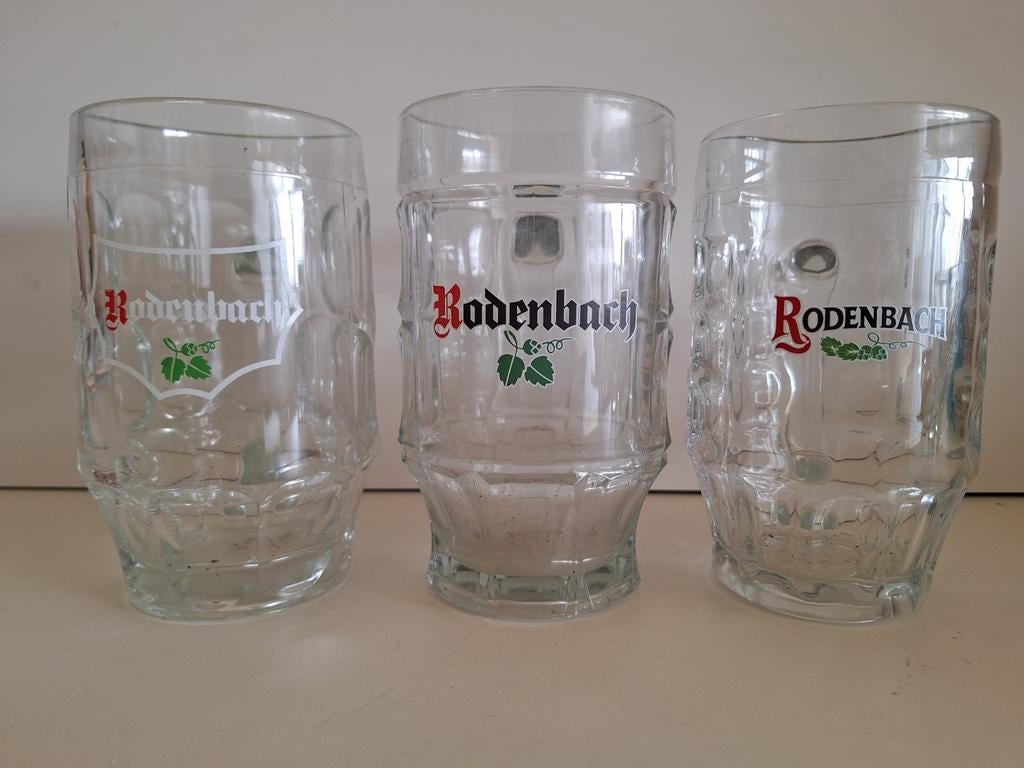 0,5 liter glazen bier pot brouwerij Rodenbach Roeselare, Verzamelen, Biermerken, Ophalen of Verzenden