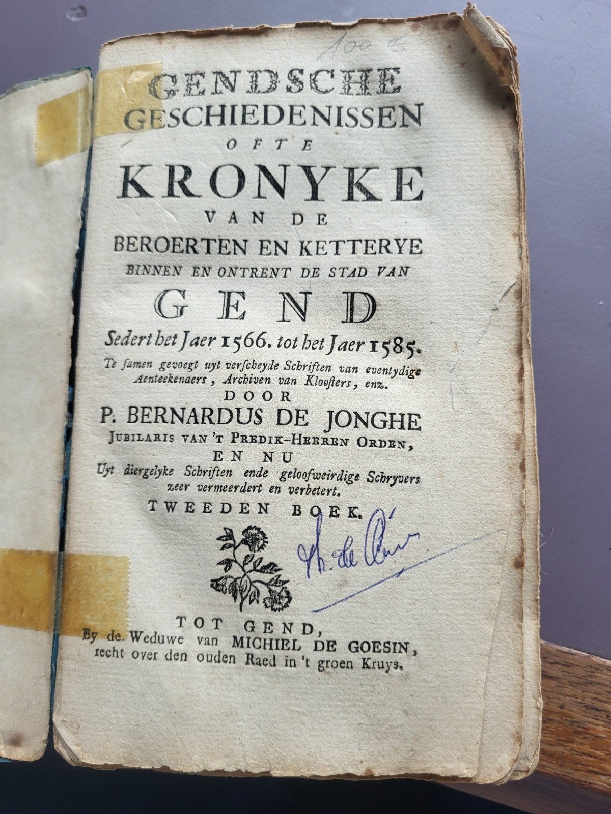 Gendsche Geschiedenissen ofte Kronyke 1752, Ophalen of Verzenden