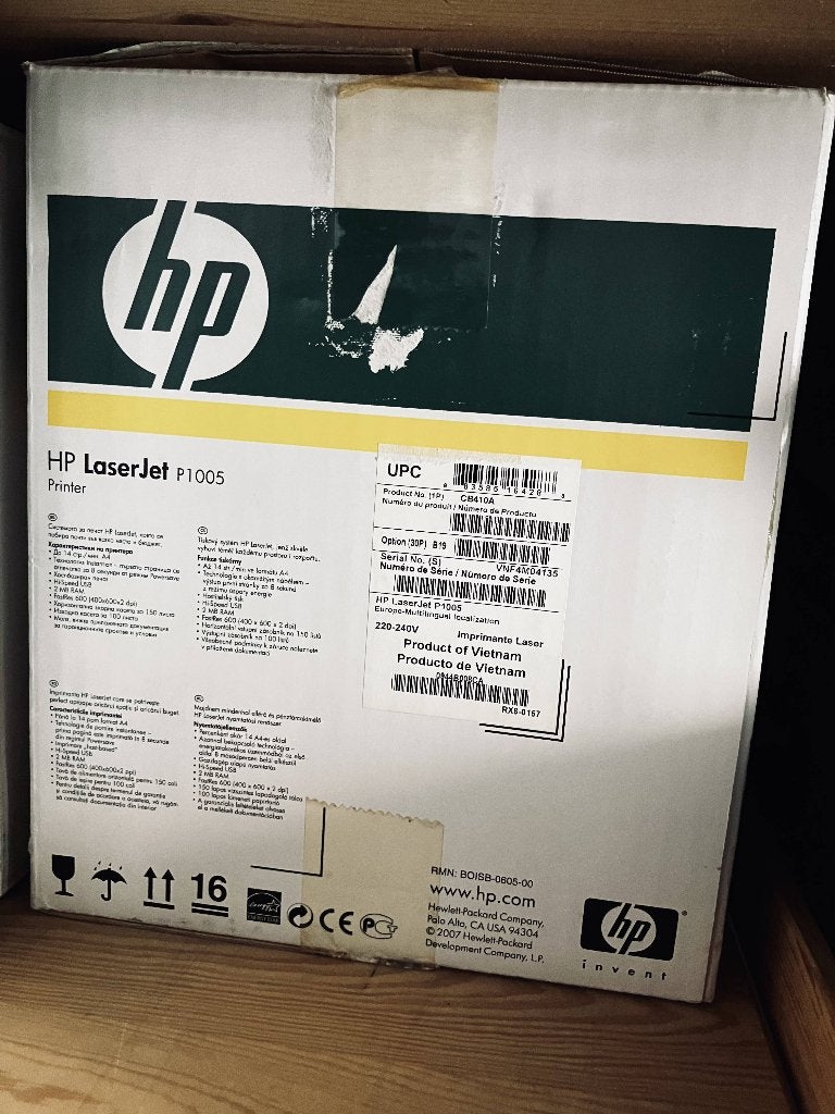 HP LaserJet P1005 & HP 35A, Computers en Software, Ophalen, Zwart-en-wit printen, Gebruikt, Printer