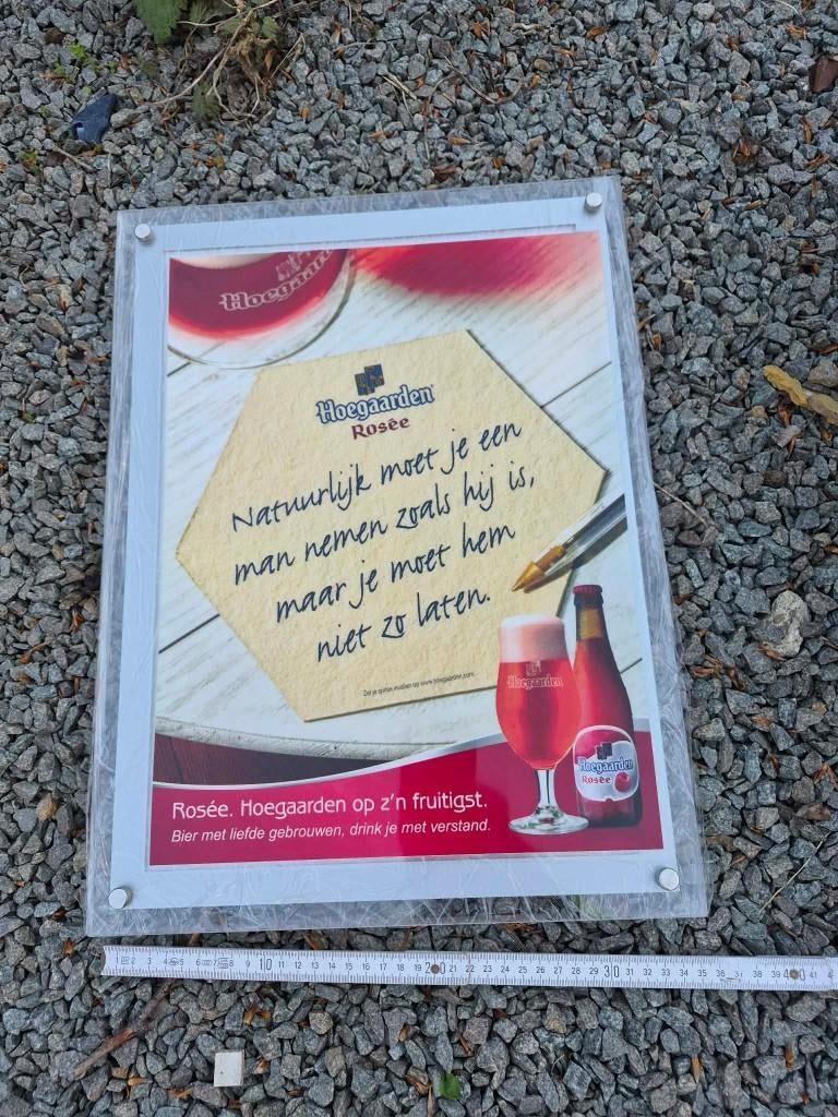 Hoegaarden Rosée reclamebord, Ophalen, Nieuw, Reclamebord, Plaat of Schild, Overige merken