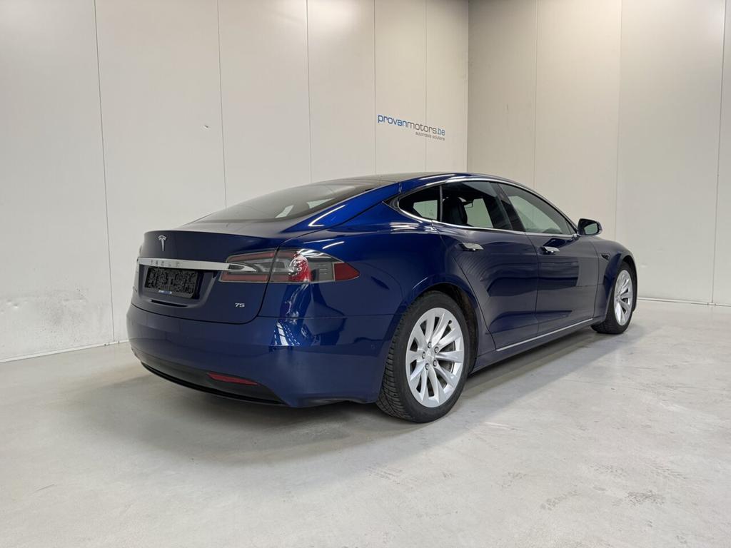 Tesla Model S 75 - Airco - Pano - Goede Staat!, Auto's, Tesla, Zwart, Elektrisch, 5 deurs, Particulier