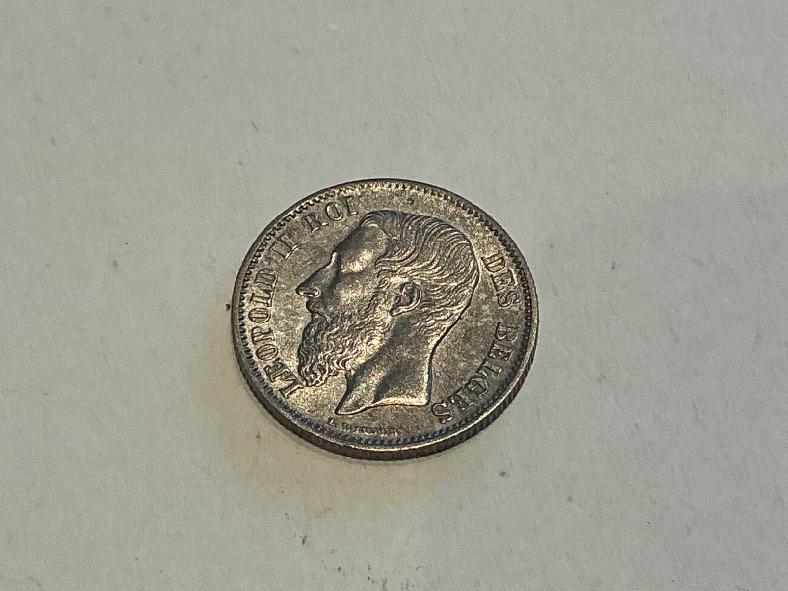 Belgique 1/2 franc 1898 argent français, Enlèvement ou Envoi, Argent