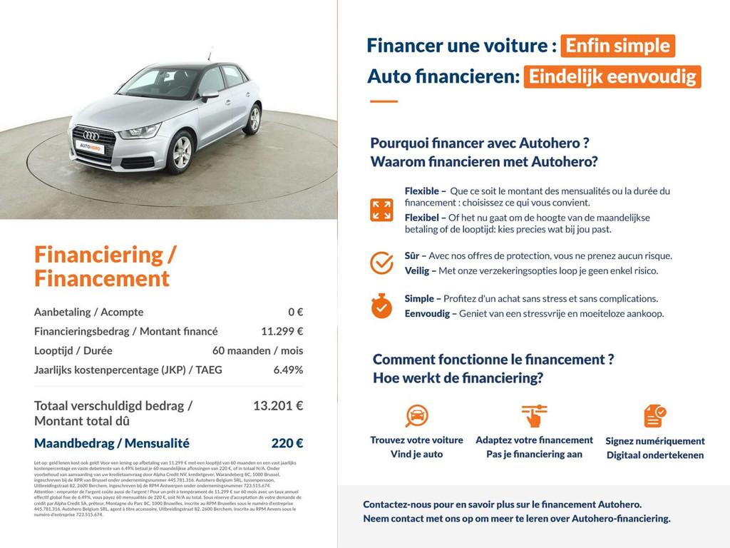 Audi A1 1.0 TFSI (année de construction 2018), Argent ou Gris, Achat, A1, Boîte manuelle