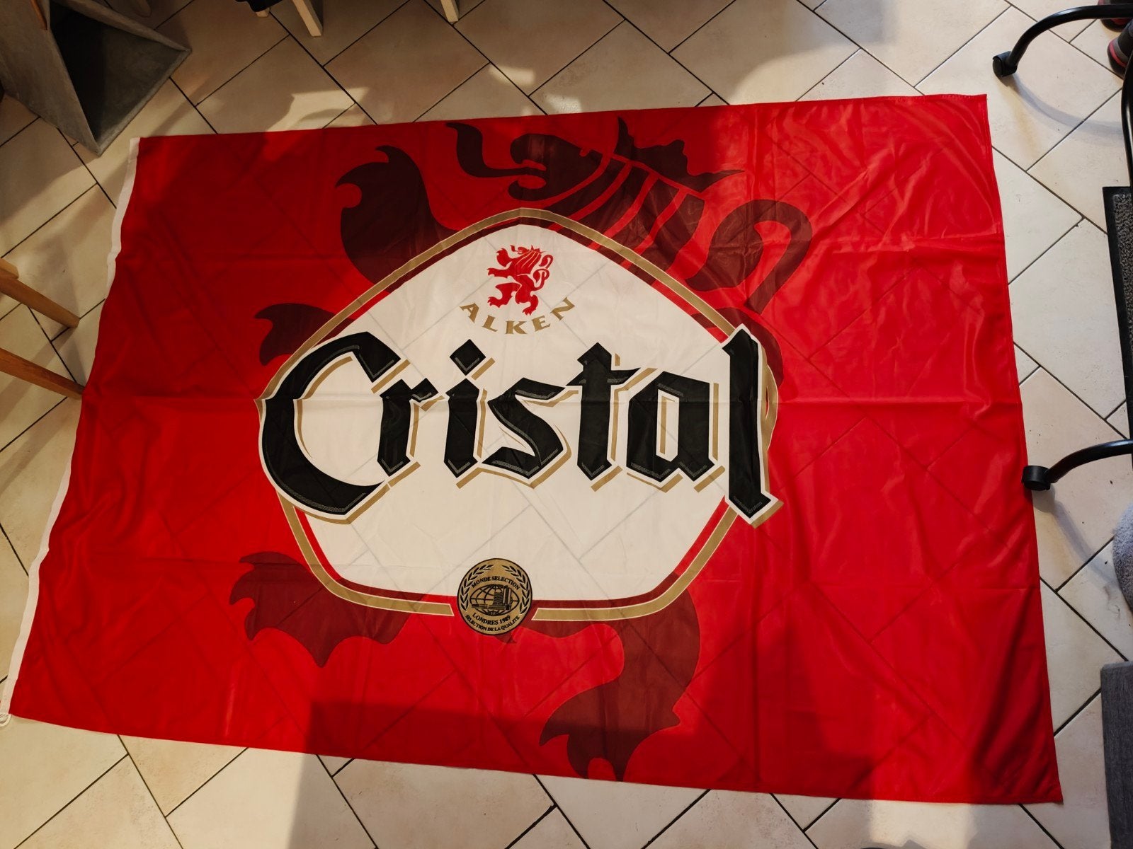 grote vlag cristal alken, Verzamelen, Ophalen of Verzenden, Zo goed als nieuw, Overige typen, Overige merken