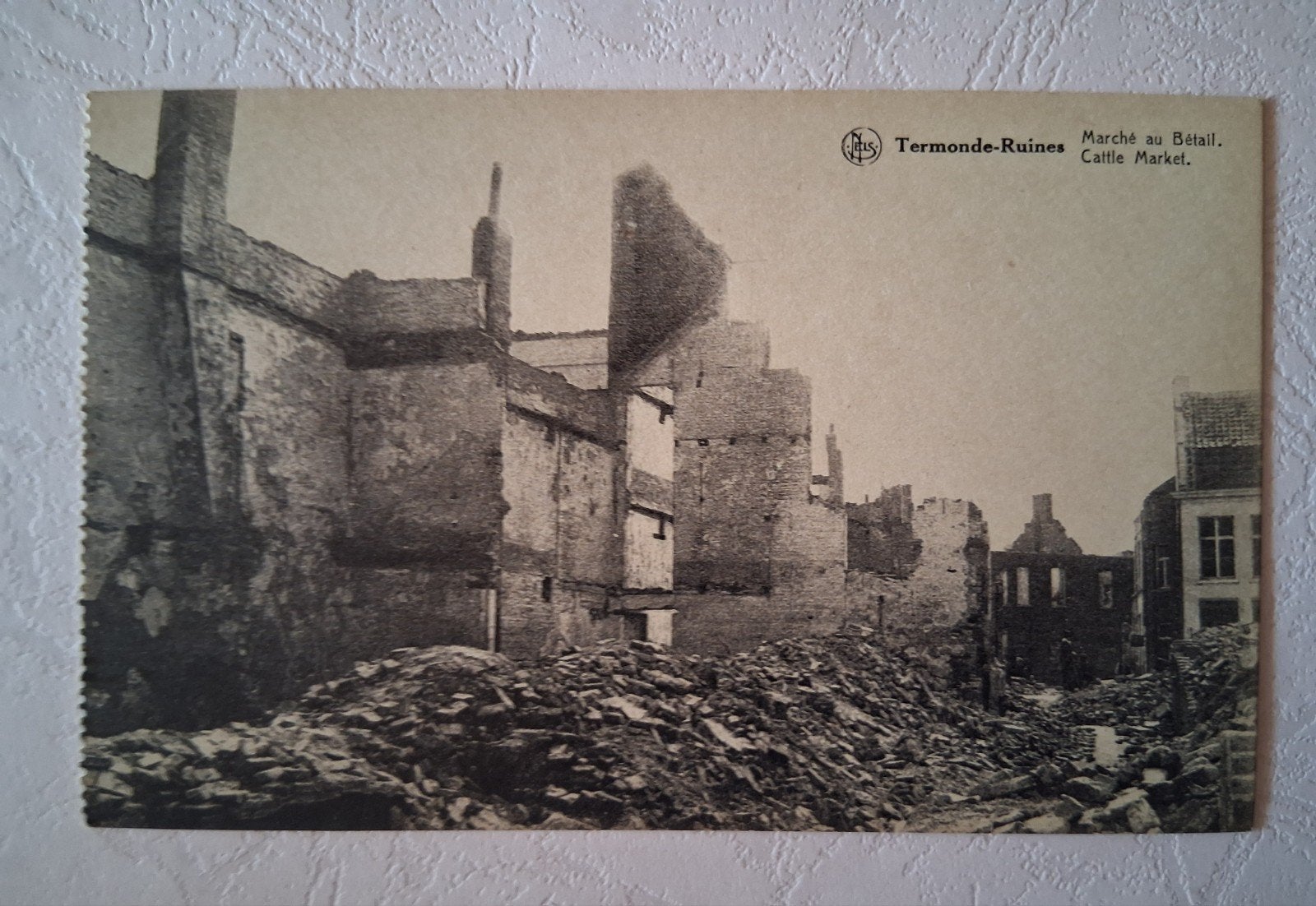 vintage Postkaart ruïnes Dendermonde, Verzamelen, Ophalen of Verzenden