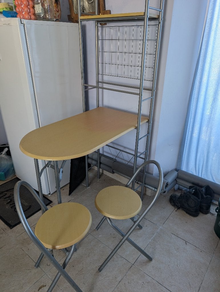 Bartafel met rekje, Huis en Inrichting, Ophalen, Zo goed als nieuw